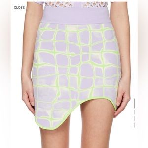 ph5 NWT Katie mini skirt wavy green purple knit designer cute y2k size S Small